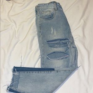 NASTY GAL distressed mom jeans